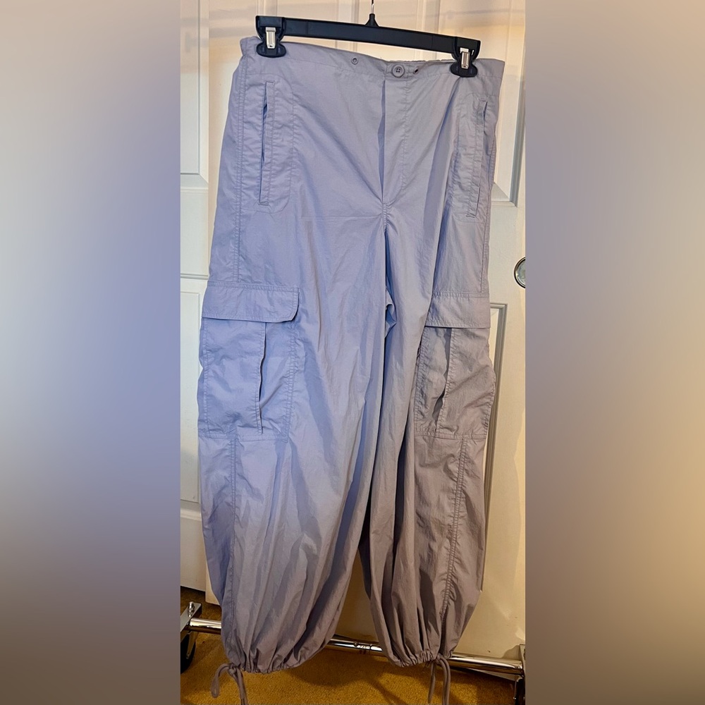 Cargo Grey Baggy Nylon Pants